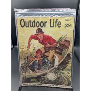 Outdoor Life Magazine 1953 August Fishing Boat Cover Hunting Fishing Outdoors